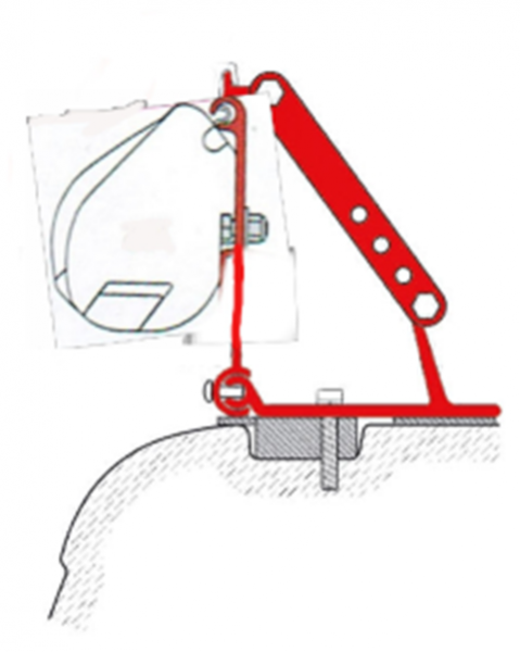 Komplettset Markise Fiamma F35pro für VW T5 / T6 / T6.1 Multivan oder Transporter ohne C-Schiene #98655-293